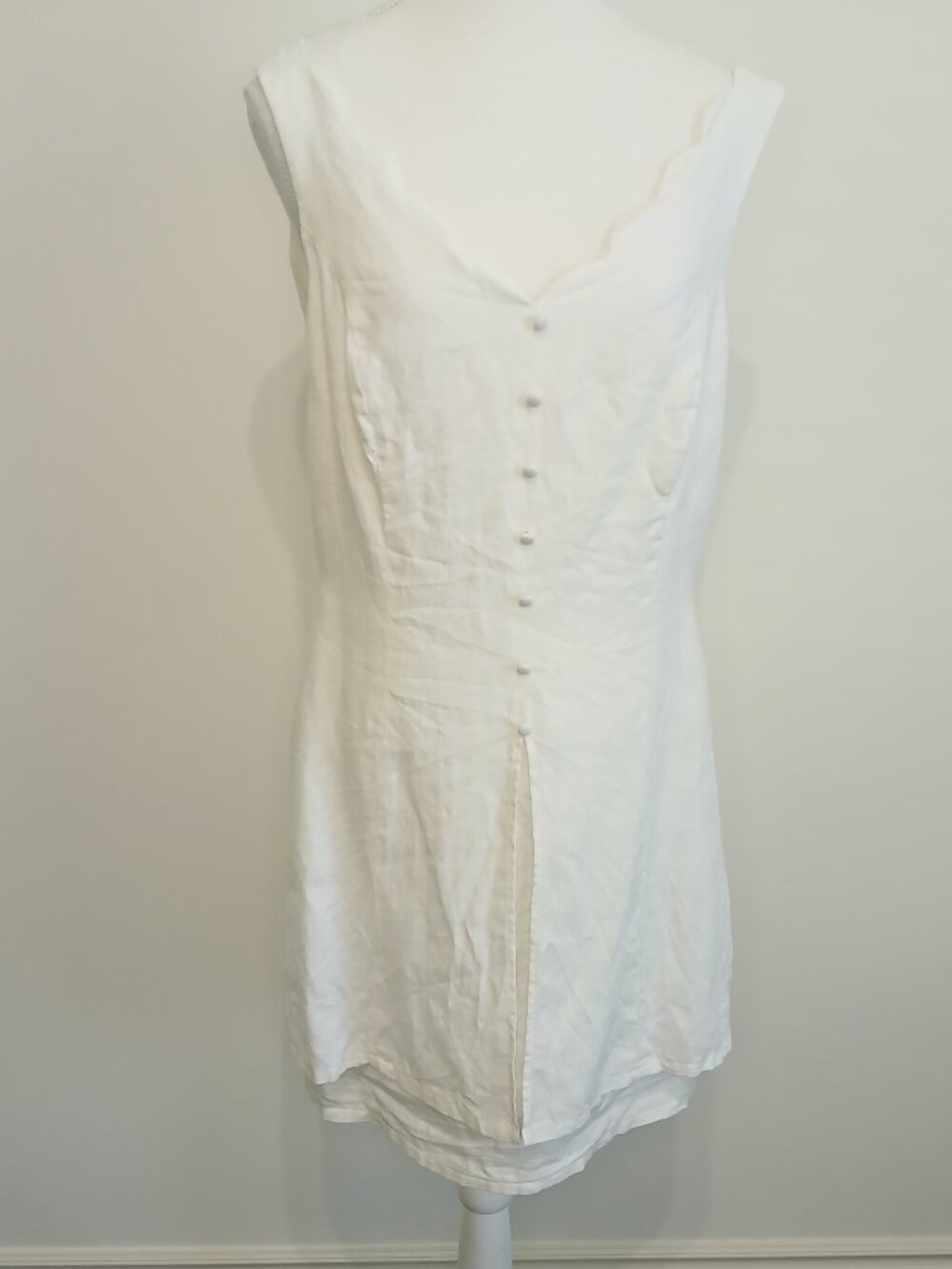Laundry By Shelli Segal 100% Linen Sleeveless Mini Dress Size 12
